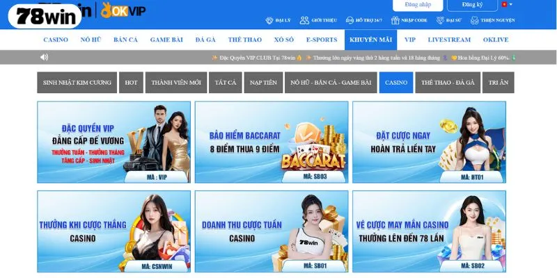 Một số điều kiện cần biết khi tham gia khuyến mãi 78WIN